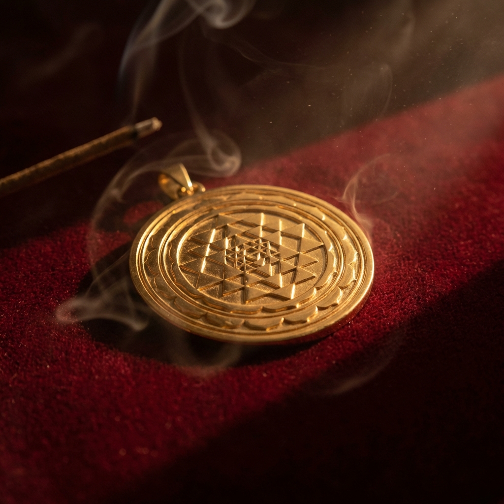 Sri Yantra (Gold Plated) Gemstone Online
